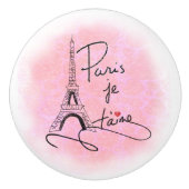 Paris I Liebe Sie rosa ID914 Keramikknauf (Vorderseite)