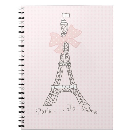 Paris ich liebe dich notizblock (Vorderseite)