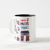 Paris-Ikonen Zweifarbige Tasse (Vorderseite Links)