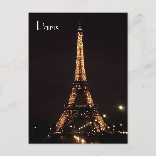 Paris Illuminations: The Eiffel Tower Postkarte (Vorderseite)