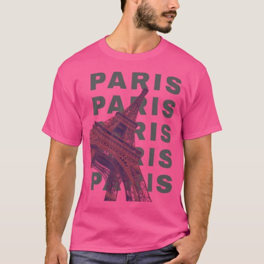 Paris im Coolen Vintag T-Shirt (Vorderseite)