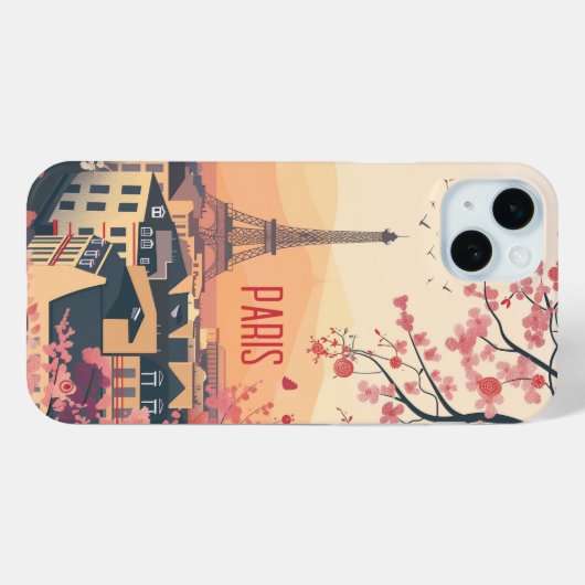 Paris im Frühjahr Case-Mate iPhone Hülle (Rückseite (Horizontal))