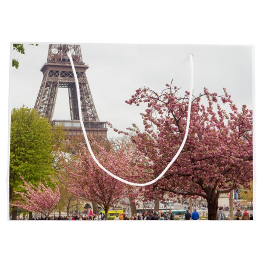 Paris im Frühjahr Geschenktasche Große Geschenktüte (Rückseite)