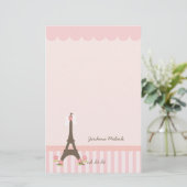 Paris im Frühjahr Girly Briefpapier (Stehend Vorderseite)