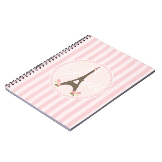 Paris im Frühjahr Girly Notizblock (Linke Seite)