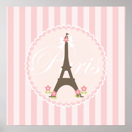 Paris im Frühjahr Girly Poster (Vorne)