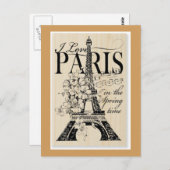 Paris im Frühjahr Postkarte (Vorne/Hinten)