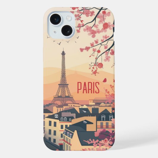 Paris im Frühling iPhone Hülle (Rückseite)