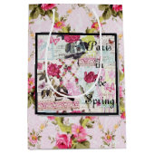 Paris im Frühling Mittlere Geschenktüte (Vorderseite)