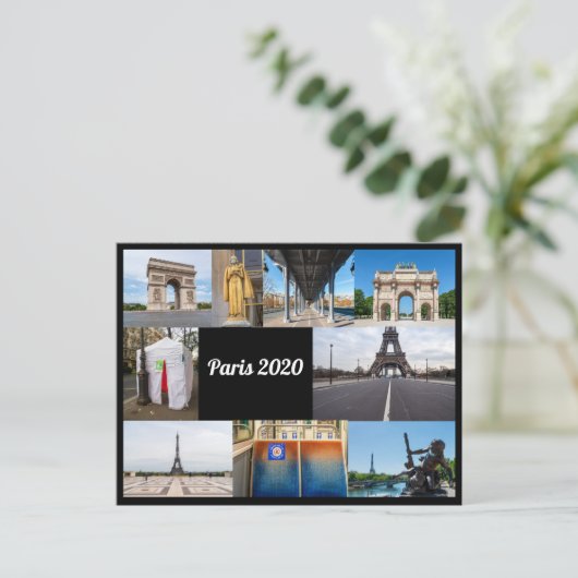 Paris im Jahr 2020 während der Lockdown im Covid-1 Postkarte (Stehend Vorderseite)