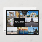 Paris im Jahr 2020 während der Lockdown im Covid-1 Postkarte (Vorne/Hinten)