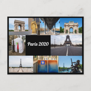 Paris im Jahr 2020 während der Lockdown im Covid-1 Postkarte