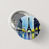 Paris im Regen Button (Vorne & Hinten)