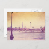 Paris im Regen Postkarte (Vorne/Hinten)