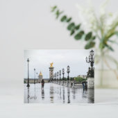 Paris im Regen Postkarte (Stehend Vorderseite)