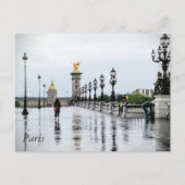 Paris im Regen Postkarte (Vorderseite)