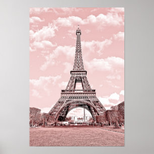 Paris im Rosa, Eiffel Towea Poster
