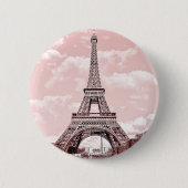 Paris im rosa Eiffelturm Button (Vorderseite)
