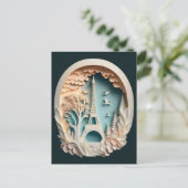 Paris Imitate Papercut Style Postcard Postkarte (Stehend Vorderseite)