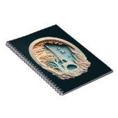 Paris Imitate Papercut Style Spiral Foto Notebook Notizblock (Rechte Seite)