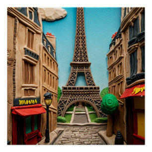 Paris in 3d poster