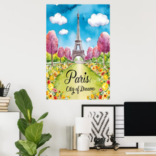 Paris in Bloom: Ein traumhafter Frühlingstag Poster