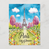 Paris in Bloom: Ein traumhafter Frühlingstag Postkarte (Vorderseite)