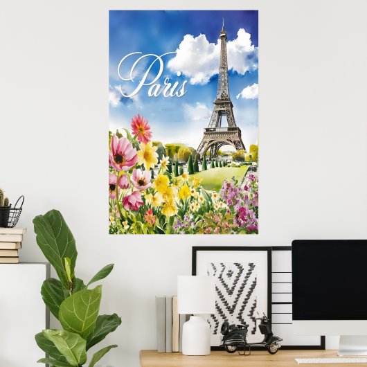 Paris in Bloom Poster (Heimbüro)