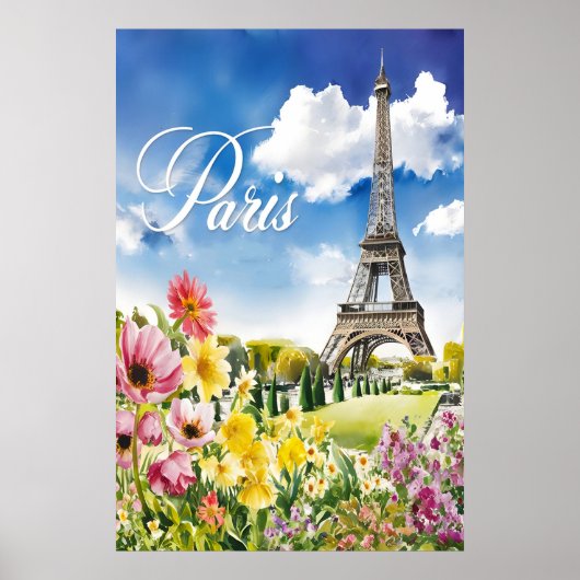 Paris in Bloom Poster (Vorne)
