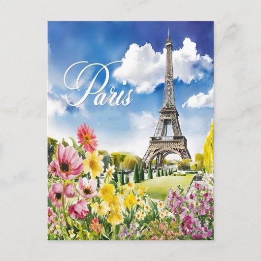 Paris in Bloom Postkarte (Vorderseite)
