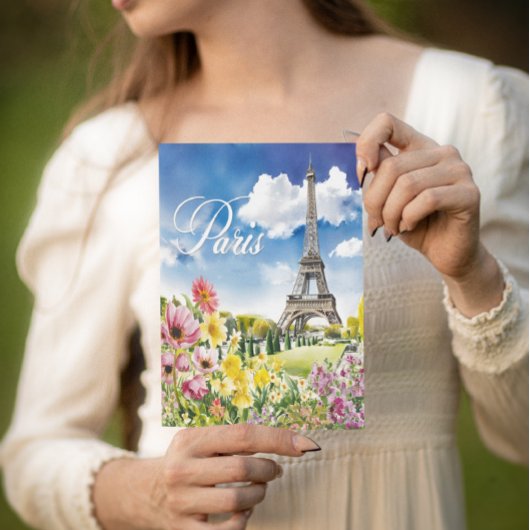 Paris in Bloom Postkarte