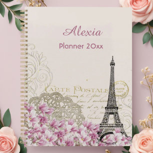 Paris in Blume Ihr Name Planer