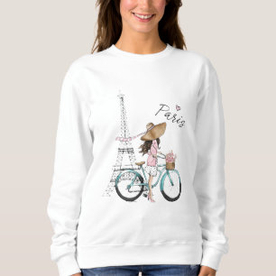 Paris in Blütenradeln durch die Pariser Chic Sweatshirt