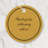 Paris in Brun Geschenkanhänger (Rückseite)