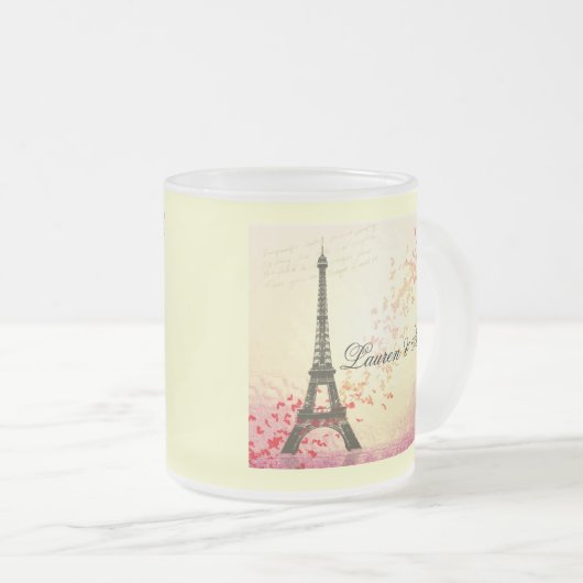 Paris in der Liebe - Eiffel-Turm Mattglastasse (VorderseiteRechts)