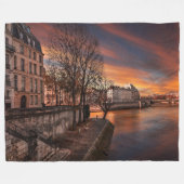 PARIS IN DUSK FLEECEDECKE (Vorderseite (Horizontal))