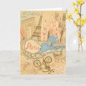 Paris in Frankreich Karte (Gelbe Blume)