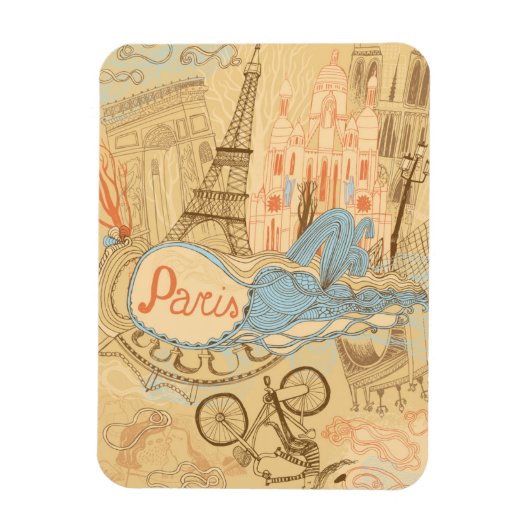 Paris in Frankreich Magnet (Vertikal)