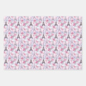 PARIS IN FRÜHZEIT FLORALGESCHENK GESCHENKPAPIER SET (Vorderseite 2)