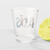 Paris in ikonischen Bildern Schnapsglas (Rückseite)