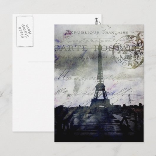 Paris in Lavender Postkarte (Vorne/Hinten)