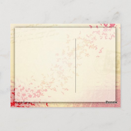 Paris in Liebe - Eiffelturm Postkarte (Rückseite)