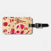 Paris in Rosa 2 Gepäckanhänger (Vorderseite horizontal)