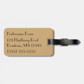 Paris in Rosa 2 Gepäckanhänger (Rückseite horizontal)