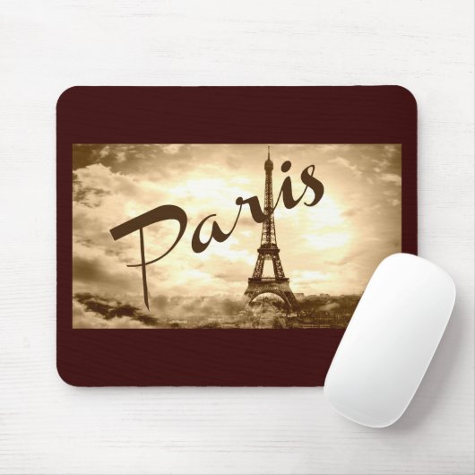 Paris in Sepia Mousepad (Mit Mouse)