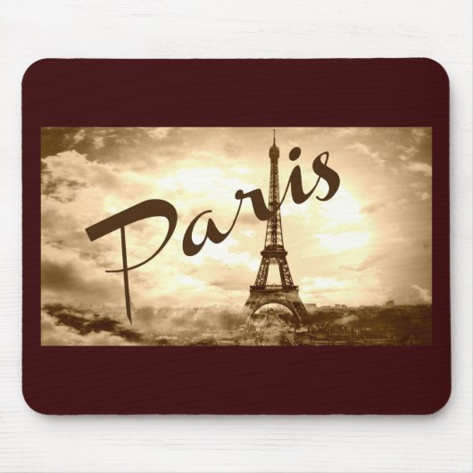 Paris in Sepia Mousepad (Vorne)
