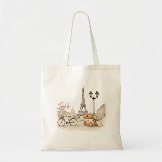 Paris Inspired French Tote Bag Tragetasche (Vorne)