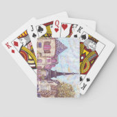 Paris Inspiriert Eiffelturm PointillismPlaying Car Spielkarten (Rückseite)