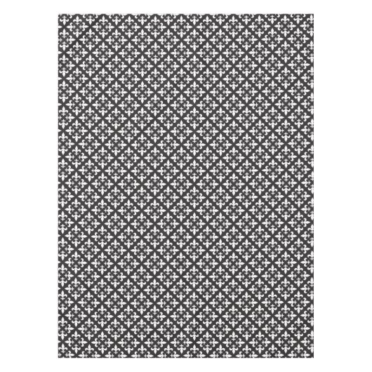 Paris Inspiriert Lilie Schwarz und Weiß Design Tischdecke (Vorderseite)