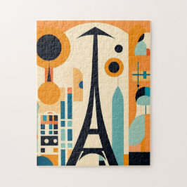 Paris Inspiriert Mittelalter Moderne Kunst: Abstra Puzzle